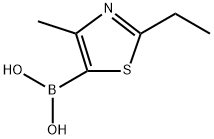 (2-乙基-4-甲基噻唑-5-基)硼酸 结构式