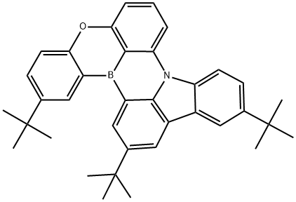 2,11,14-tri-tert-butyl-5-oxa-8b-aza-15b-borabenzo[a]naphtho[1,2,3-hi]aceanthrylene 结构式