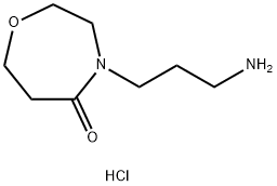 1,4-Oxazepin-5(2H)-one, 4-(3-aminopropyl)tetrahydro-, hydrochloride (1:1) 结构式