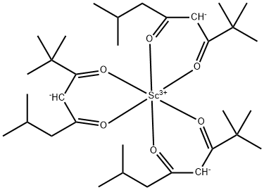 TRIS(2,2,7-TRIMETHYL-3,5-OCTANEDIONATO)SCANDIUM (III) 结构式