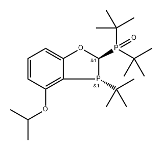 二叔丁基((2R,3R)-3-(叔丁基)-4-异丙氧基-2,3-二氢苯并[D][1,3]氧膦杂环-2-基)氧化膦 结构式