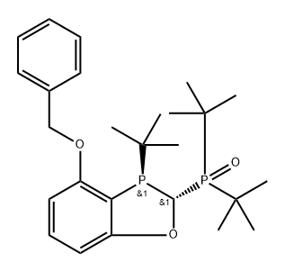 ((2R,3R)-4-(苄氧基)-3-(叔丁基)-2,3-二氢苯并[D][1,3]氧膦杂环-2-基)二叔丁基氧化膦 结构式