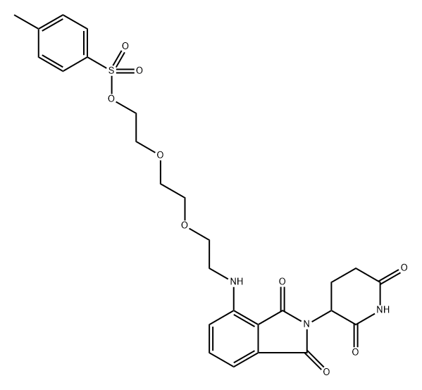 泊马度胺-氨基-三聚乙二醇-对甲苯磺酰酯 结构式