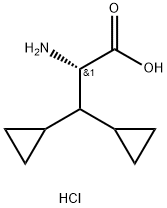 (S)-2-氨基-3,3-二环丙基丙酸盐酸盐 结构式