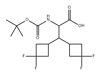2-((叔丁氧基羰基)氨基)-3,3-双(3,3-二氟环丁基)丙酸 结构式
