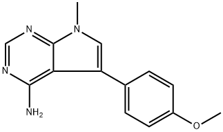 7H-Pyrrolo[2,3-d]pyrimidin-4-amine, 5-(4-methoxyphenyl)-7-methyl- 结构式