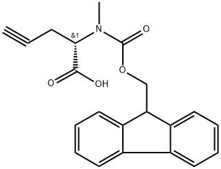 N-芴甲氧羰基-N-甲基-(S)-2-丙炔甘氨酸 结构式