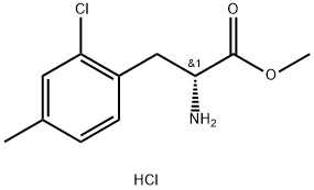 (2R)-2-氨基-3-(2-氯-4-甲基苯基)丙酸甲酯盐酸盐 结构式