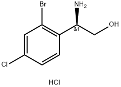 (2R)-2-胺-2-(2-溴-4-氯苯基)乙-1-醇盐酸盐 结构式