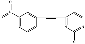 2-Chloro-4-(3-nitro-phenylethynyl)-pyrimidine 结构式