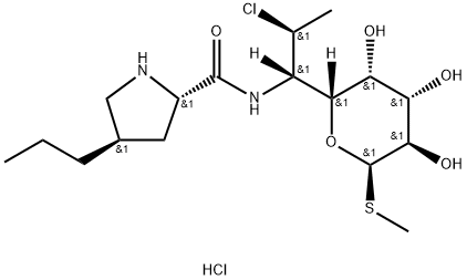 N-去甲基克林霉素盐酸盐 结构式