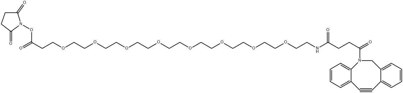 二苯并环辛炔-八聚乙二醇-琥珀酰亚胺酯 结构式