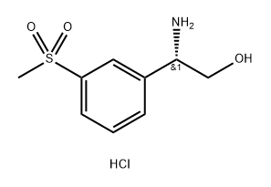 (S)-2-氨基-2-(3-(甲基磺酰基)苯基)乙醇盐酸盐 结构式