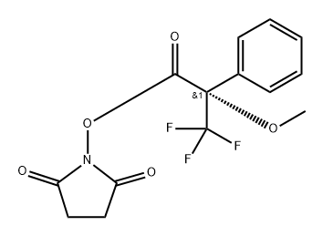 (S)-3,3,3-Trifluoro-2-methoxy-2-phenyl-propionic acid 2,5-dioxo-pyrrolidin-1-yl ester 结构式