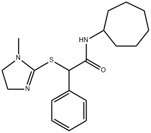 Benzeneacetamide, N-cycloheptyl-α-[(4,5-dihydro-1-methyl-1H-imidazol-2-yl)thio]- 结构式