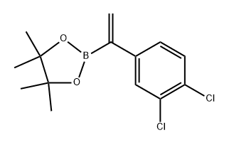 2-(1-(3,4-二氯苯基)乙烯基)-4,4,5,5-四甲基-1,3,2-二氧硼烷 结构式