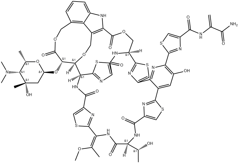 诺卡噻唑菌素 结构式