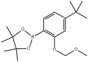 2-(4-(tert-butyl)-2-(methoxymethoxy)phenyl)-4,4,5,5-tetramethyl-1,3,2-dioxaborolane 结构式