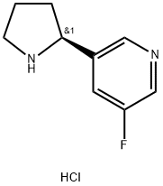 (S)-3-氟-5-(吡咯烷-2-基)吡啶二盐酸盐 结构式