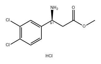(S)-3-氨基-3-(3,4-二氯苯基)丙酸甲酯盐酸盐 结构式