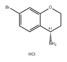 (S)-7-溴苯并二氢吡喃-4-胺盐酸盐 结构式