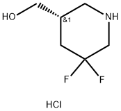 (S)-(5,5-二氟哌啶-3-基)甲醇盐酸盐 结构式