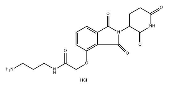 Acetamide, N-(3-aminopropyl)-2-[[2-(2,6-dioxo-3-piperidinyl)-2,3-dihydro-1,3-dioxo-1H-isoindol-4-yl]oxy]-, hydrochloride (1:1) 结构式