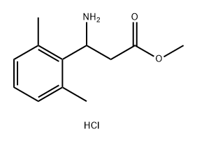 3-氨基-3-(2,6-二甲基苯基)丙酸甲酯盐酸盐 结构式