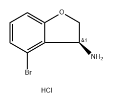 (S)-4-溴-2,3-二氢苯并呋喃-3-胺盐酸盐 结构式