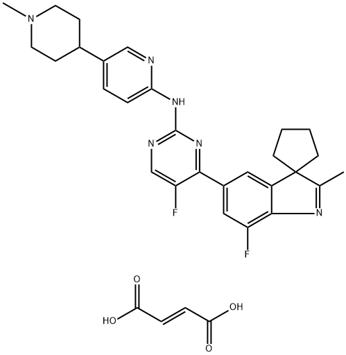 化合物 CROZBACICLIB FUMARATE 结构式