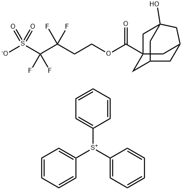 三苯基-,3,3,4,4-四氟-4-磺基丁基-3-羟基三环鎓[3.3.1。… 结构式