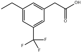 2-(3-乙基-5-(三氟甲基)苯基)乙酸 结构式