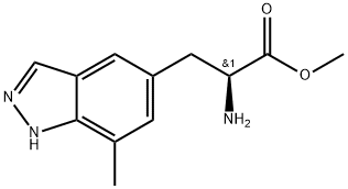 1H-Indazole-5-propanoic acid, α-amino-7-methyl-, methyl ester, (αS)- 结构式