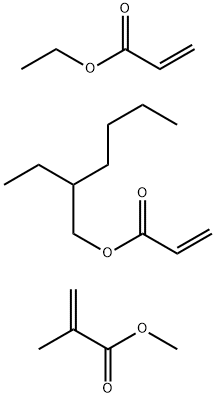 2-Propenoic acid, 2-methyl-, methyl ester, polymer with 2-ethylhexyl 2-propenoate and ethyl 2-propenoate 结构式