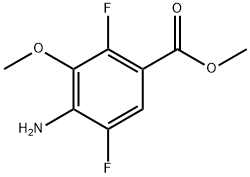 4-氨基-2,5-二氟-3-甲氧基苯甲酸甲酯 结构式