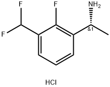 (1R)-1-[3-(二氟甲基)-2-氟苯基]乙胺盐酸盐 结构式