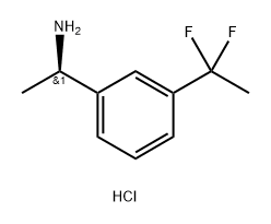 (R)-1-(3-(1,1-二氟乙基)苯基)乙烷-1-胺盐酸盐 结构式