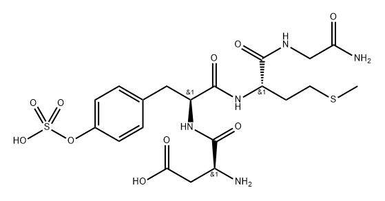 (TYR(SO3H)27)-CHOLECYSTOKININ FRAGMENT26 -29 AMIDE 结构式