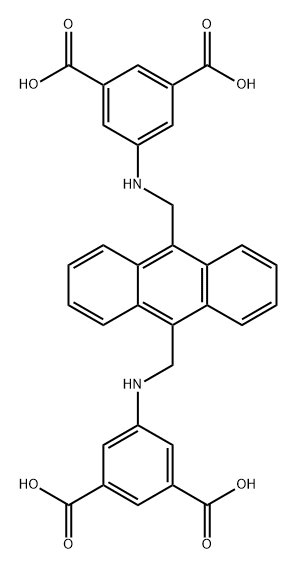 5,5'-((anthracene-9,10-diylbis(methylene))bis(azanediyl))diisophthalic acid 结构式