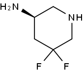 (3R)-5,5-二氟哌啶-3-胺 结构式