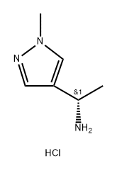 (S)-1-(1-甲基-1H-吡唑-4-基)乙胺盐酸盐 结构式