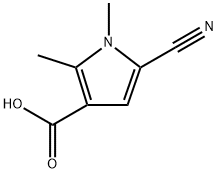 5-氰基-1,2-二甲基-1H-吡咯-3-羧酸 结构式