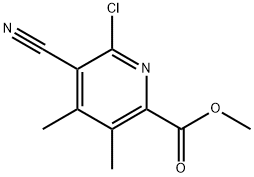 6-氯-5-氰基-3,4-二甲基吡啶甲酸甲酯 结构式