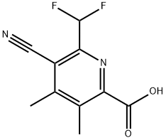 5-氰基-6-(二氟甲基)-3,4-二甲基吡啶甲酸 结构式