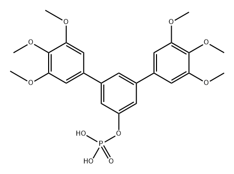 3,3'',4,4'',5,5''-六甲氧基-[1,1':3',1''-三联苯]-5'-磷酸二氢酯 结构式