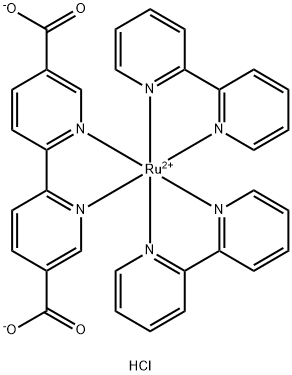 BIS(2,2'-BIPYRIDINE)[[2,2'-BIPYRIDINE]-5,5'-DICARBOXYLATO(2-)]DIHYDROCHLORIDE 结构式