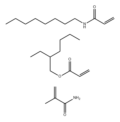 2-Propenoic acid, 2-ethylhexyl ester, polymer with 2-methyl-2-propenamide and N-octyl-2-propenamide 结构式