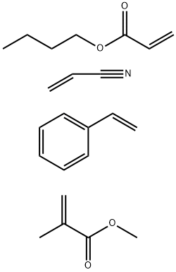 苯乙烯与2-丙烯丁酯、2-甲基丙烯酸甲酯和2-丙烯腈的聚合物 结构式