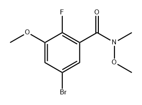 5-Bromo-2-fluoro-N,3-dimethoxy-N-methylbenzamide 结构式