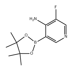 3-氟-5-(4,4,5,5-四甲基-1,3,2-二氧硼杂环戊烷-2-基)吡啶-4-胺 结构式